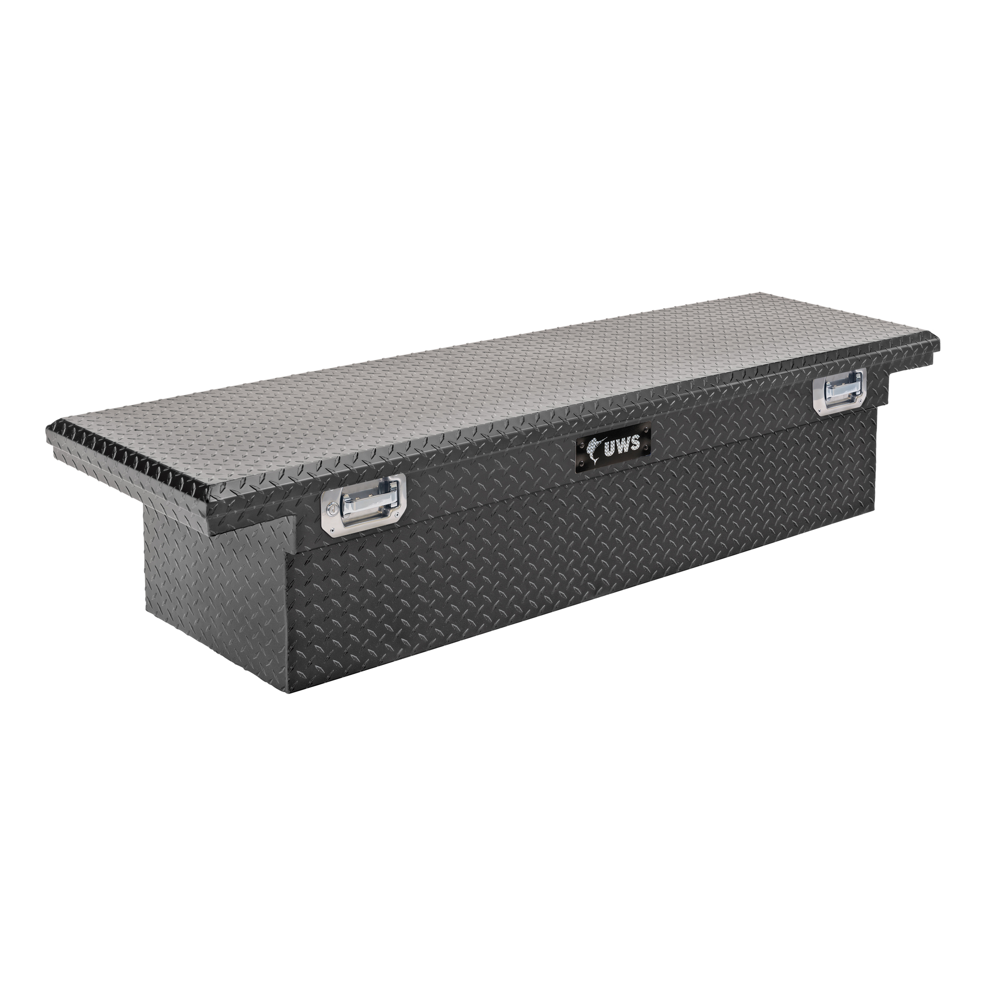 UWS, 69in. Crossover Truck Tool Box, Width 69.875 in, Material Aluminum, Color Finish Matte Black, Model# EC10503